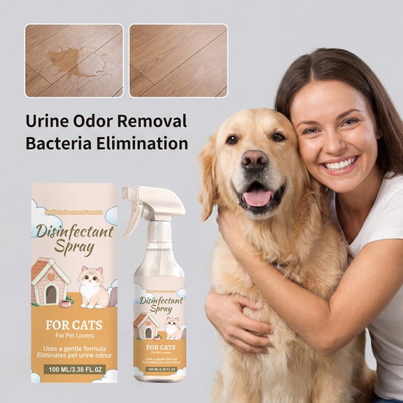 Pet, Pet Urine Odor Eliminator, Enzyme Cleaner for Cat Urine, Pet Stain and Odor Remover, Gentle Multi-Environment Formula Cat-Safe Disinfectant That Breaks Down Organic Messes