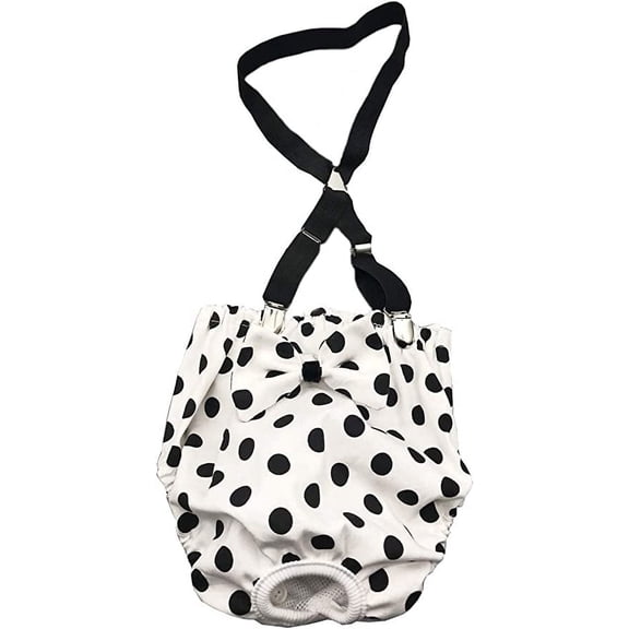 Pet Physiological Pants, Female Dog Diapers Washable Reusable Cosy Puppy Diapers for Puppy Dogs (S)