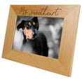 thumbnail image 1 of Pet Picture Frame Wooden Engraved Table Top Home Decor Casual Style Personalized Memorial Gift Loss of Pet Remembrance Sympathy Ornament (Red Alder Wood, 5x7 Horizontal-My Sweetheart), 1 of 4