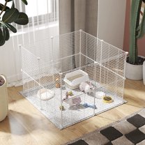 HomGarden 36 Panels Small Animal Playpen, Metal Wire Cage With Ramp ...