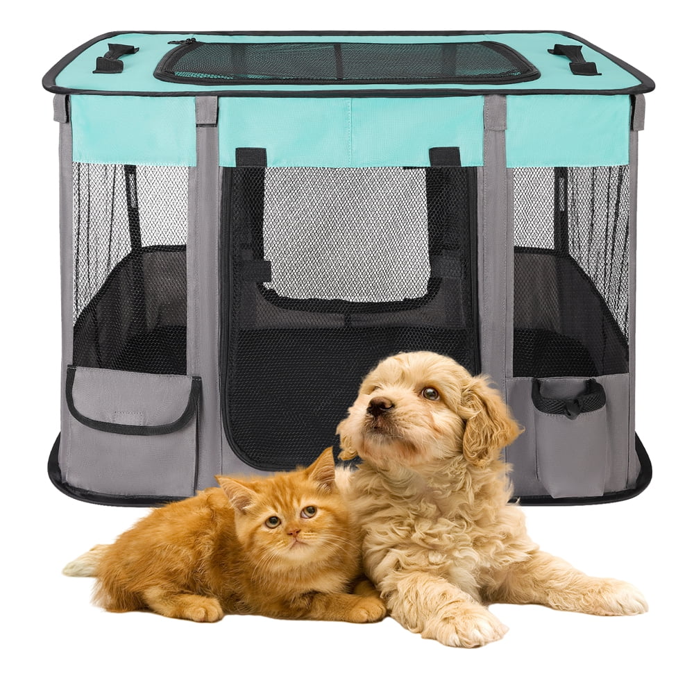 Pet Playpen, 32*24 Inch Large Mesh Cloth Yard Fence for Small Animals
