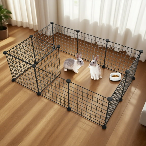 Pet Playpen, Animal Cage Indoor Portable Metal Wire Yard Fence for Animals, Guinea Pigs, Rabbits Kennel Crate Fence Tent