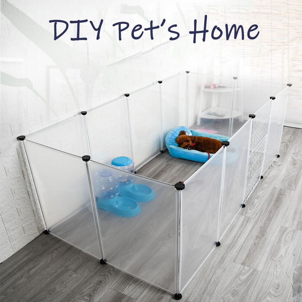 Pet Playpen Cat Fence Dog Cage DIY Customizable Plastic Panel Indoor