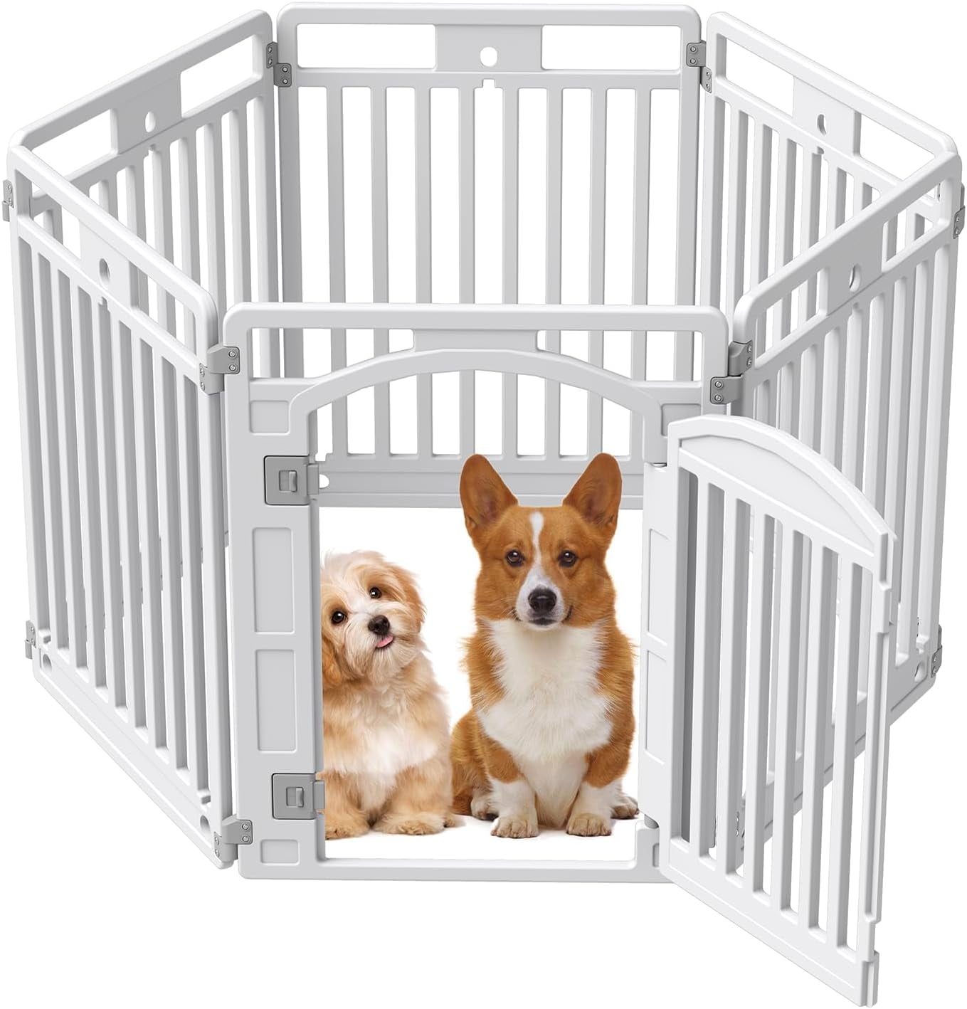 Pet Playpen with Door Dog Playpen Foldable Puppy Playpen for Puppies