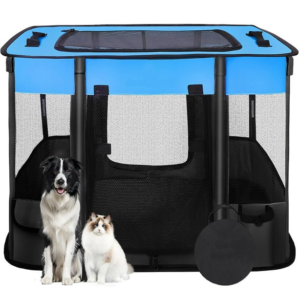 Pet Playpen, Foldable Dog Cat Playpens, Portable Exercise Kennel Tent