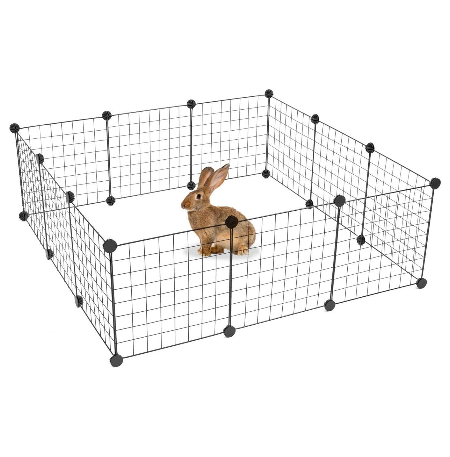 Pet Playpen, Foldable Metal Exercise Pen Small Animal Cage Indoor