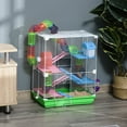 thumbnail image 1 of Pet Playpen PawHut 18" 5 Tier Hamster Cage with Tubes and Tunnels, Small Animal Cage with Portable Carry Handle, Rat Gerbil Cage with Water Bottle, Food Dish, Exercise Wheel,Guinea Pig Cage, 1 of 7