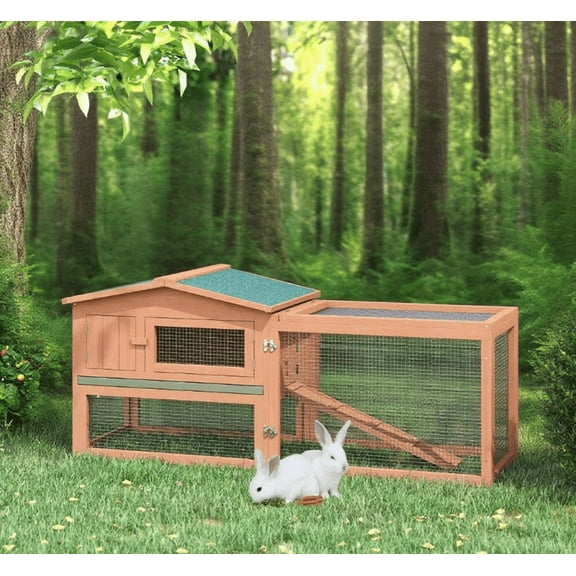 Pet Playpen Rabbit Cage Outdoor, Wooden Outdoor Rabbit Hutch, Small Animal Habitat,Dog Crate