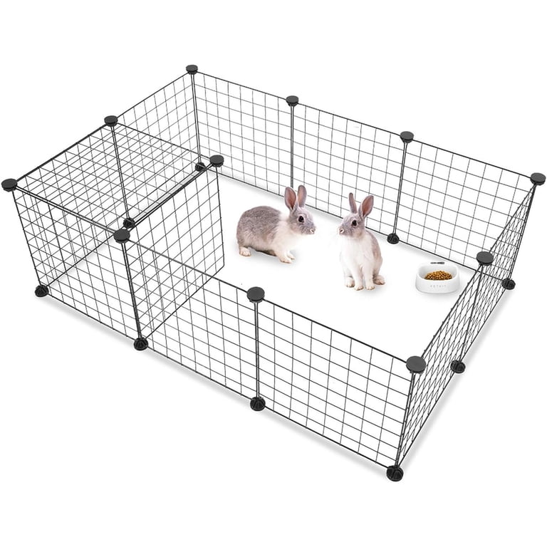 Pet Playpen DIY Rabbit Playpen - 28 Panel Metal Wire Pet Fence For ...