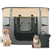 Pet Playpen, Toy Choi's Foldable Portable Dog Cat Playpens, Exercise Kennel Tent, Removable Shade Cover, Indoor Outdoor Travel Camping Use