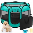 thumbnail image 1 of Pet Playpen, YUWENUS 48x24-Inch Portable Dog Playpen, Foldable Exercise Play Tent Kennel Crate for Puppy Dog Cat Bunny, Great for Indoor Outdoor Travel Camping Use, Come with Carrying Case, 1 of 10