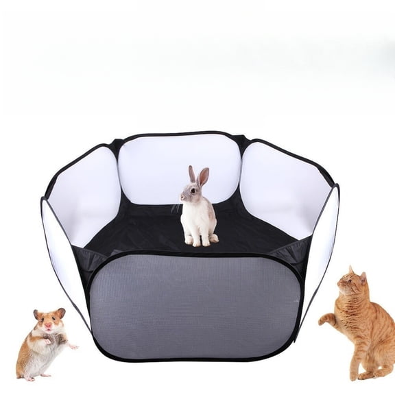 Pet Playpen Foldable Portable Fence for Dogs Cats Small Animals Polyester Indoor Outdoor Universal Barrier for Pet Enclosures