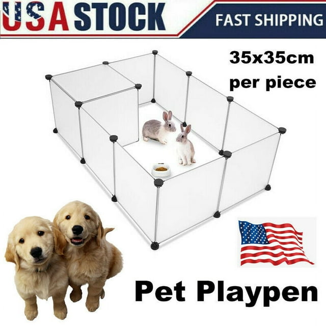 Pet Playpen for Small Animals,Fence Cage with Bottom for Small Animals