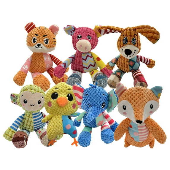 Pet Plush Toy Bite Resistant Interactive Dog Squeaky Toy Cute Animal Shaped Pet Chew Toy Pet Supplies