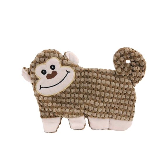 Pet Plush Toy Squeaky Soft Stuffed Animal for Dogs Cats Teething Chewing Interactive Training for Small Medium Pets for Puppy Kitten for Teddy Persian(10.2*7.5in,Coffee)