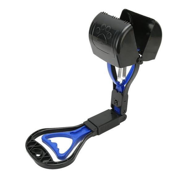 Pet Pooper Scooper, Dog Folding Poop Scooper Handle Labor Saving For Outdoor Blue