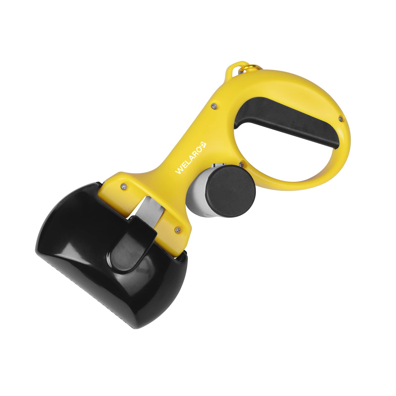 Pet Pooper Scooper for Dogs & Cats - High Strength, Non-Breakable Waste Disposal Scoop with Built-in Bag Holder for Easy Pick Up on Grass & Gravel