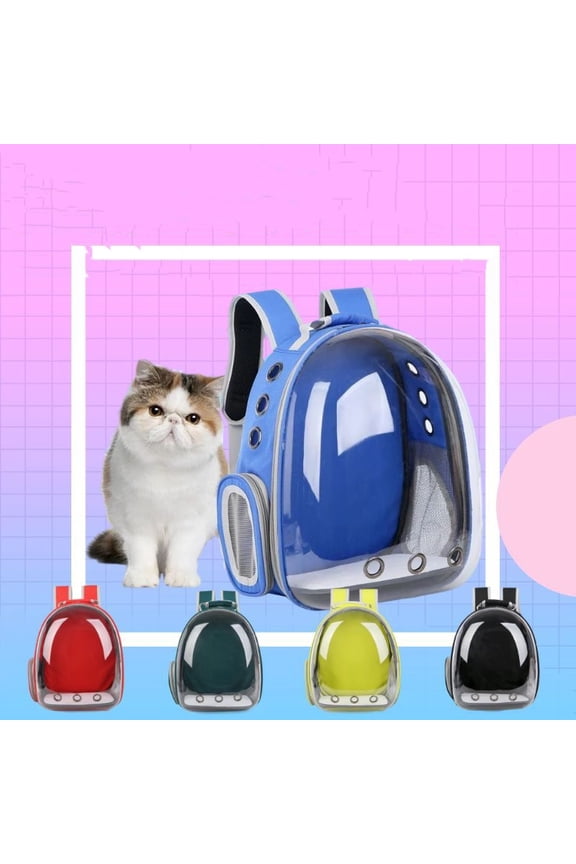 Pet Portable Cat Transparent Space Bag Backpack For Dogs,Grey