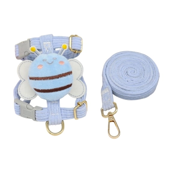 Pet Portable Chest Harness & Leash Set, Bee Chest Design With Cute Appearance, Lightweight & Adjustable For Dog Walking And Outing, Dog Leash For Small And Medium-Sized Dogs