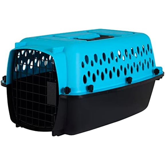 Pet Porter Fashion Dog Kennel 19", Scuba Blue, for Pets up to 10lbs, Made in USA