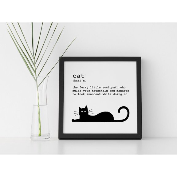 Pet Portrait Cat Wall Art Print, Unframed Paper Poster 8x10in