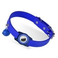 thumbnail image 1 of Pet Positioning Collar with Crisp Bell - Faux Leather - Pet Tracking Device - Protective Collar for Apple Airtag, 1 of 8