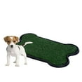 thumbnail image 1 of Pet Potty Patch - Dog Training Bathroom Pad Indoor or Outdoor - Bone Shaped - 17"x27"x2", 1 of 3