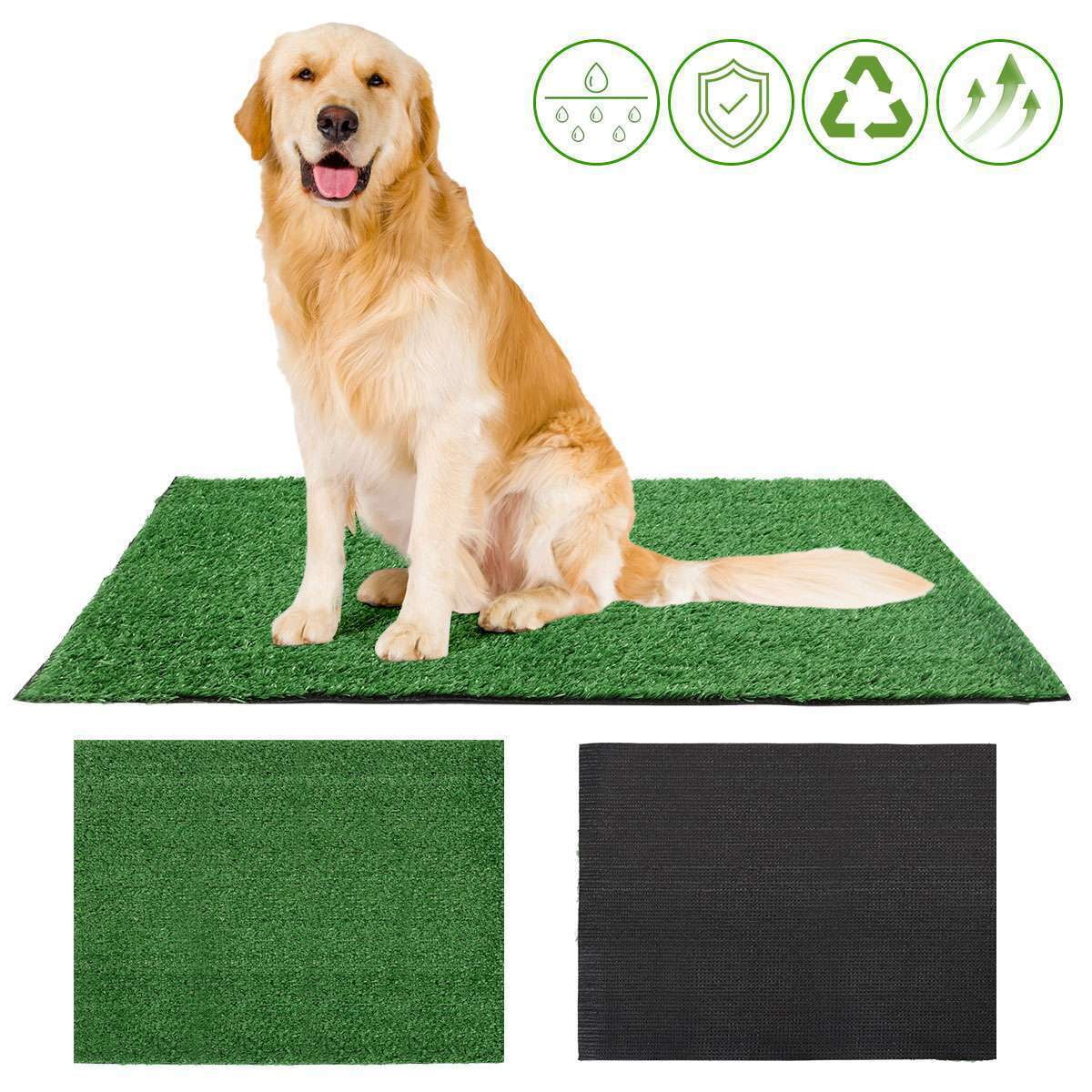 Pet Potty Trainer Grass Mat Dog Puppy Training Pee Poop Pad for Indoor
