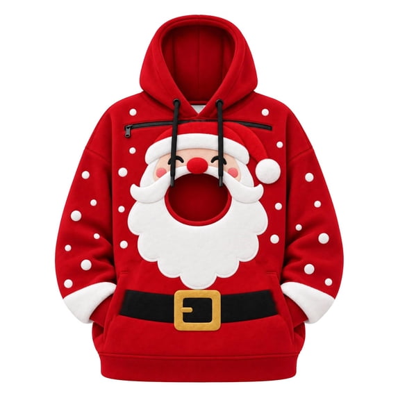 Pet Pouch Christmas Hoodie Women Men Dog Cat Carrier Fleece Sweatshirt Pet Pouch Hoodie for Women Men with Large Pockets Oversized Comfy Hoodie Sweatshirt for Pet Animal Lover