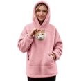 thumbnail image 1 of Pet Pouch Hoodie Cat Dog Carrier Hoodies with Pull Side Zip Pockets Hooded Sweatshirts for Puppy Kitten Holder, 1 of 5