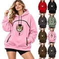 thumbnail image 1 of Pet Pouch Hoodie Cat Dog Carrier Hoodies with Pull Side Zip Pockets Hooded Sweatshirts for Puppy Kitten Holder, 1 of 5