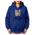 thumbnail image 1 of Pet Pouch Hoodie Cat Hoodie with Pouch Pull Pocket for Dogs & Snack Hoodies Kangaroo Sweatshirt Drop Shoulder Sweatshirt Big Size Front Dog & Cat Carrier Sweatshirts, 1 of 3