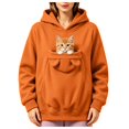 thumbnail image 1 of Pet Pouch Hoodie Cat Hoodie with Pouch Pull Pocket for Dogs & Snack Hoodies Kangaroo Sweatshirt Drop Shoulder Sweatshirt Big Size Front Dog & Cat Carrier Sweatshirts, 1 of 4