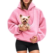Pet Pouch Hoodie, Cuddle Hoodie with Kangaroo Pocket for Small Pets, Cozy Pet Carrier Sweatshirt for Cats and Small Dogs