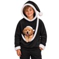 thumbnail image 1 of Pet Pouch Hoodie for Kids Girls Boys Kangaroo Pocket Oversized Pet Carrier Pullover Sweatshirt Soft Fleece Hoodie with Dog Pouch Warm Fall Fashion Animal Holder Hoodie Sweatshirts, 1 of 6
