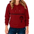 thumbnail image 1 of Pet Pouch Hoodie Long Sleeve Kitten Puppy Holder Carrier Sweatshirt for Women Pet Pocket Hoodie, Thermal, Pullover, Comfy, Home, Lounging, Walking, Gift QURATI, 1 of 6