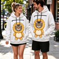 thumbnail image 1 of Pet Pouch Hoodie Sweatshirt for Women Men Long Sleeve Drawstring Oversized Pullover with Front Pet Pouch Cute Xmas Cartoon Animal Graphic Casual Wear for Cat Dog Lovers Saffron XXXL, 1 of 6