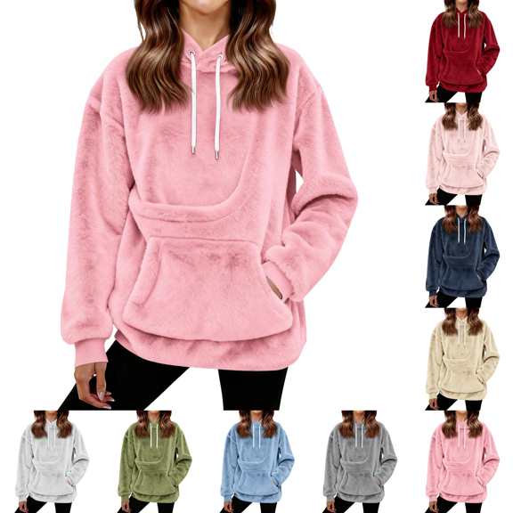 Pet Pouch Hoodie for Women Cat Dog Carrier Hoodie Kangaroo Pocket Sweatshirts Pet Carrier Tops Dog Pouch Hoodie Cat Pouch Sweatshirts Pet Carrier Pullover Animal Holder Long Sleeve Tops