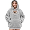 thumbnail image 1 of Pet Pouch Hoodie for Women Cozy Soft Sweatshirts Fleece Warm Kangaroo Pouch Hoodie Hooded Pet Pouch Hoodie Cat Hoodie with Pouch Pull Pocket for Dogs & Snack Hooded, 1 of 4
