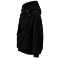 thumbnail image 1 of Pet Pouch Hoodie for Women Dog Carrier Sweatshirt Small Pet Carrier Hoodie Button Neck Large Pet Pouch Long Sleeve Fleece Pullover Oversized Casual Solid Color with Kangaroo Pocket, 1 of 5