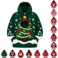 thumbnail image 1 of Pet Pouch Hoodie for Christmas Cute Oversized Cat Dog Carrier Hoodies with Big Pocket Women's Men's Christmas Sweatshirt, 1 of 5