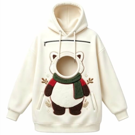 Pet Pouch Hoodie for Women Cat and Dog Pouch Cat Dog Carrier Hoodie Sweatshirt for Pet Animal Lover Long Sleeve Hoodies for Dogs & Snack Hoodies