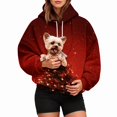 thumbnail image 1 of Pet Pouch Hoodie for Women, Christmas Tree Pullover Sweatshirt with Cuddle Pouch Dog Carrier Pocket, 1 of 5