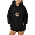 thumbnail image 1 of Pet Pouch Hoodie for Women Fleece Kangaroo Pocket Sweatshirt Soft Lightweight Sweatshirts for Pet Animal Lover, 1 of 3