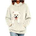 thumbnail image 1 of Pet Pouch Hoodie for Women Oversized Sweatshirt with Dog Pouch Wearable Cat Dog Carrier Hoodie, 1 of 8