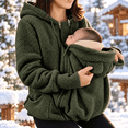thumbnail image 1 of Pet Pouch Hoodie for Women, Sherpa Fleece Pet Carrier Hoodie with Zippered Kangaroo Pouch, Oversized Warm Sweatshirt with Side Pockets, 1 of 8