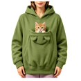 thumbnail image 1 of Pet Pouch Hoodie with Pouch Pull Pocket Pet Pouch Hoodie for Women Cat Dog Carrier Hoodies Carrying Pet Pocket Dog Sweatshirt, 1 of 3