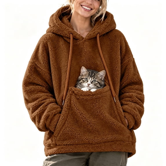 Pet Pouch Hoodie with Pouch Pull Pocket Unisex Pet Pouch Hoodie,fall Soft Kangaroo Pullover Sweatshirt for Dog Fleece Kangaroo Pocket