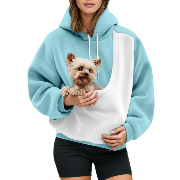 Pet Pouch Hoodies,Oversized Sweatshirt With Pocket Front Carry Pouch For Small And Cats,Puppy Kitten Dogs Holder Gyujnb,Size:XL