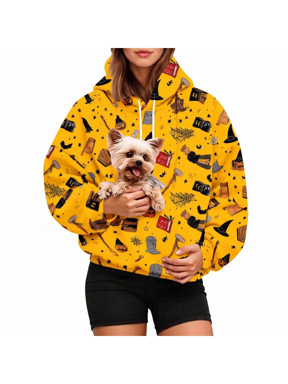 Pet Pouch Hoodies Oversized Sweatshirt With Pocket Front Carry Pouch For Small And Cats Puppy Kitten Dogs Holder